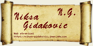 Nikša Gidaković vizit kartica